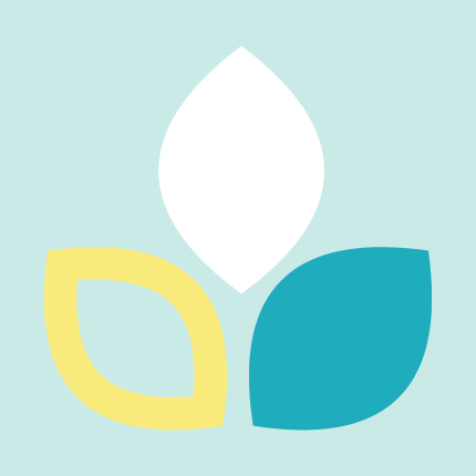 Vector image of three leaves sprouting