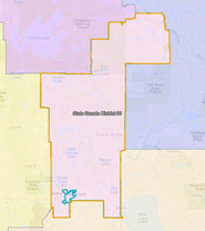 Screenshot showing selected city and Senate district on BYO tool map