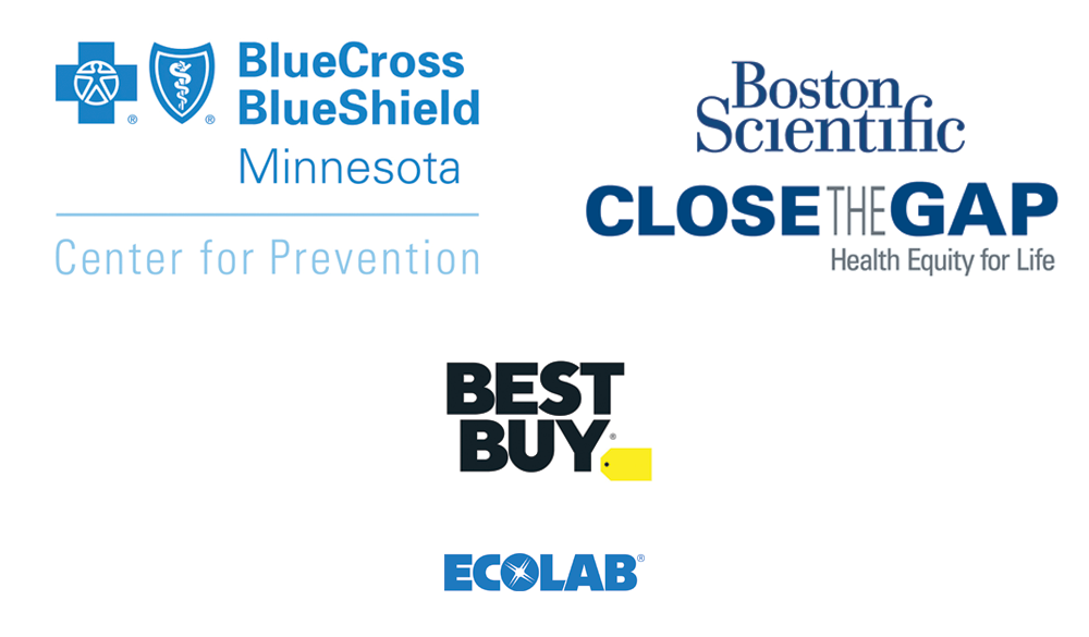 Event sponsors: BlueCross BlueShield Minnesota Center for Presentation, Boston Scientific Close the Gap, Best Buy, Ecolab