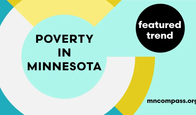 Title graphic: "Featured trend: Poverty in Minnesota"
