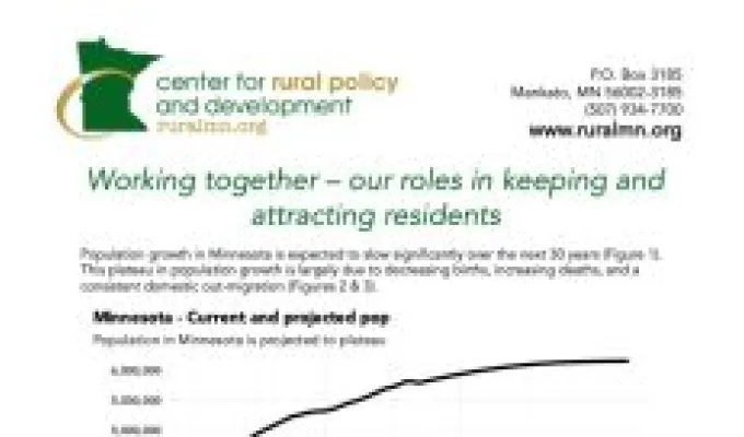 Cover: Time to work together: Our roles in keeping and attracting residents