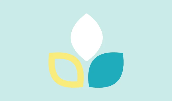 Vector image of three leaves sprouting