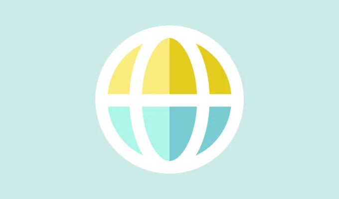 Vector image of a globe