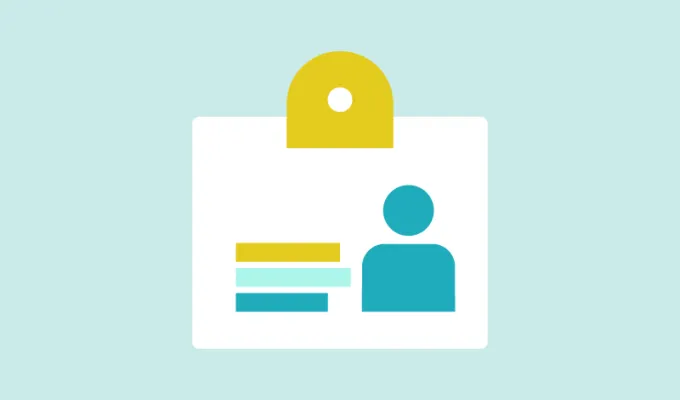 Vector image of a workplace badge