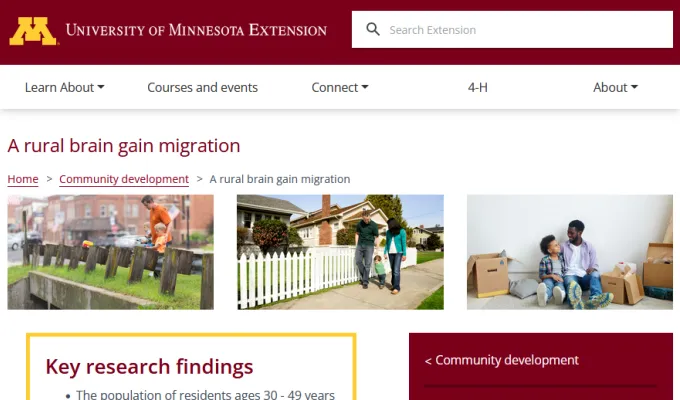 Homepage image: A rural brain gain migration