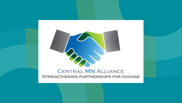 Central MN Alliance logo: Two hands in a handshake